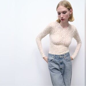 ZARA LONG SLEEVE LACE BODYSUIT